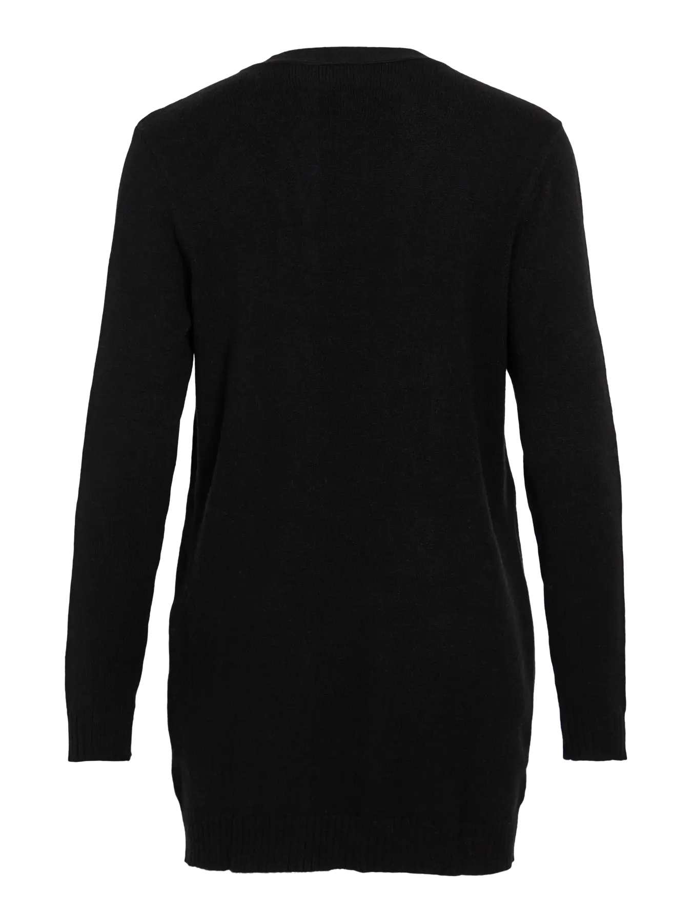 Åben sort cardigan med split neck og forlommer – VILA VIRIL 14044041"