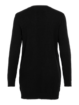 Åben sort cardigan med split neck og forlommer – VILA VIRIL 14044041"