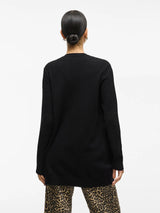 VILA VIRIL Open Knit Cardigan 14044041 i Black – front