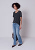 bordeaux jersey T-shirt i bomuld og modal fra Street One dame