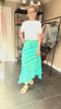 turkis Wrap Skirt Long fra Cofur Denmark i sari silke