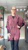 Cofur Diva Tunika rosa bordeaux tie-dye i genanvendt silke