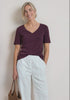 Street One Shirt w Heart Neckline 324775 Rustic Rouge