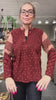 Cofur City Blouse støvet rød unika silkebluse str. S/M