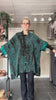 Diva Tunika Onesize – Grønblå paisley – 100% Genanvendt Silke – Cofur Denmark
