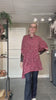 Diva Tunika Onesize – rød blomstret – 100% Genanvendt Silke – Cofur Denmark