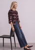 Street One ternet fake fur jakke i Rustic Rouge