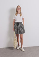 Sommernederdel med grafisk print