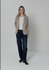 Street One ribstrikket blazer i light terra mocha