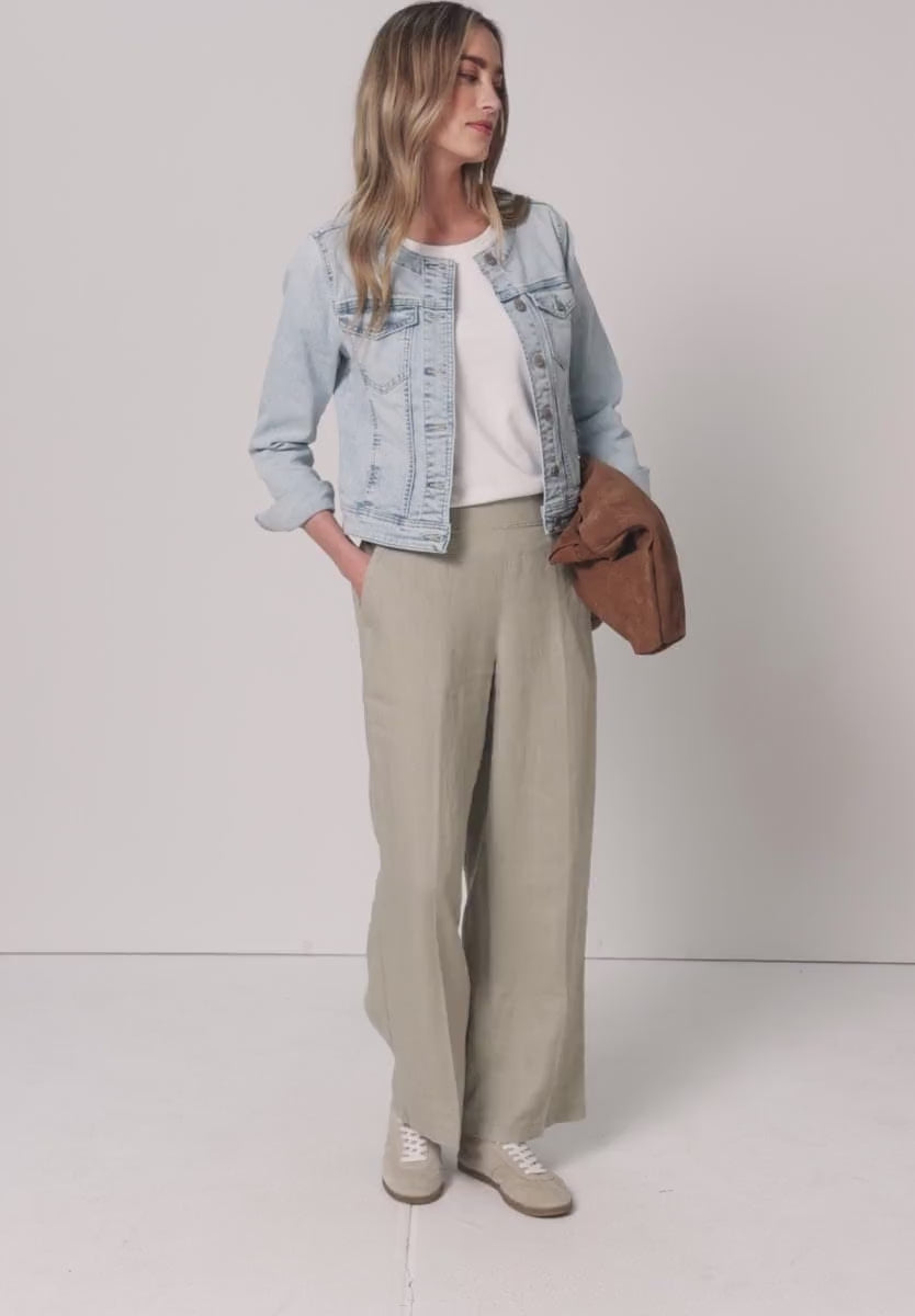 Street One wide leg bukser timeless beige elegant sommerlook dame