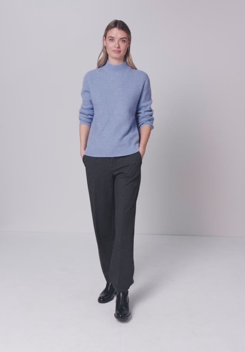 Cosy Structure Sweater fra Street One i blød bomuldsblanding med stretch