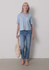 Stribet skjortebluse fra Street One i original blue