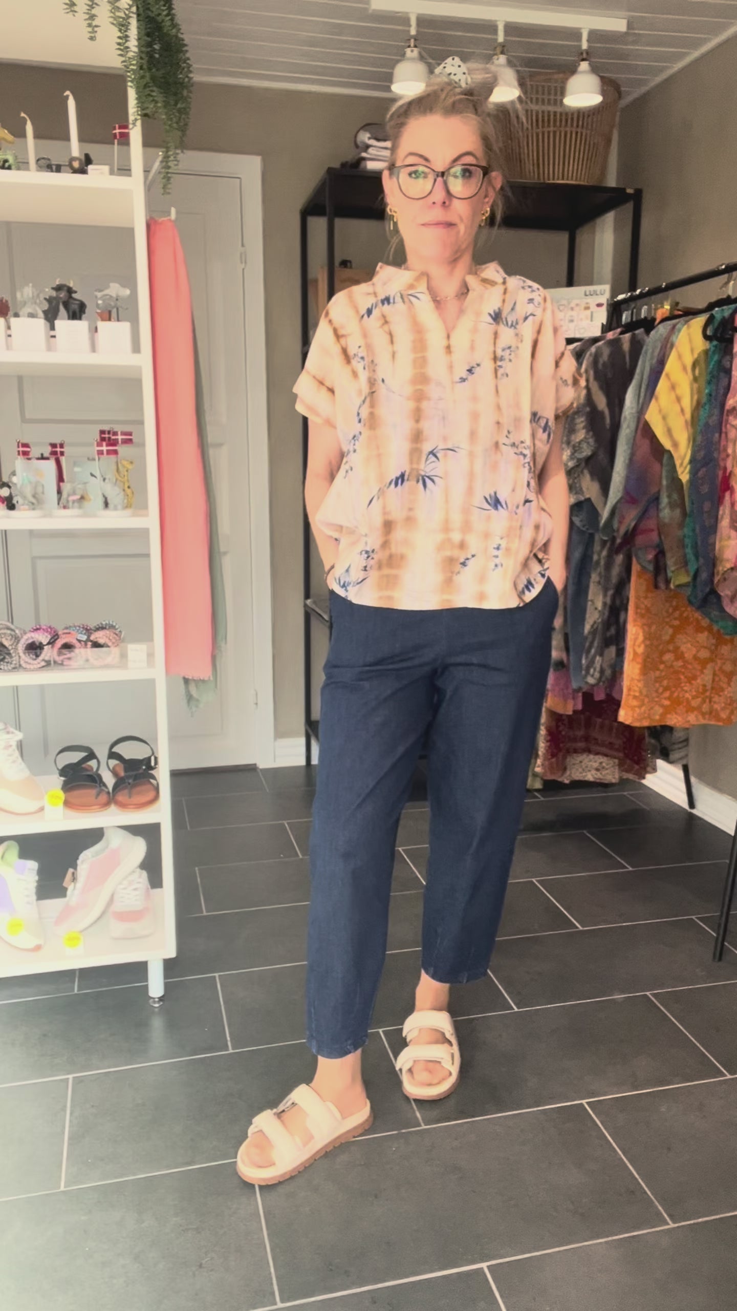 sart rosa CPH Top fra Cofur Denmark i sari silke