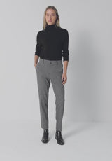 Street One chino bukser i sort jacquard