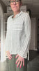 Street One Striped Hørskjorte 345384 – Garden Green Stribet Skjortebluse i 100% Hør