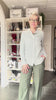 Street One Wide Leg Button HW Linen Bukser 379811 – Bound Green