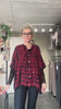 Cofur Denmark Diva Blouse rød tie-dye i upcyclet sari-silke