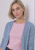 Street One blå meleret cardigan med V-hals