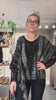 Cofur Denmark Lombok Poncho Blouse grå tie-dye i vintage indisk sarisilke