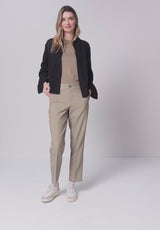 Street One damechino med mid waist, slim legs og sidelommer i Light Terra Mocha