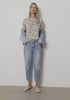 Street One T-shirt med leo-print i timeless beige