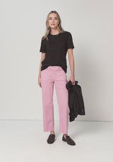 Street One blondetop espresso brown kortærmet t-shirt med mønster dame