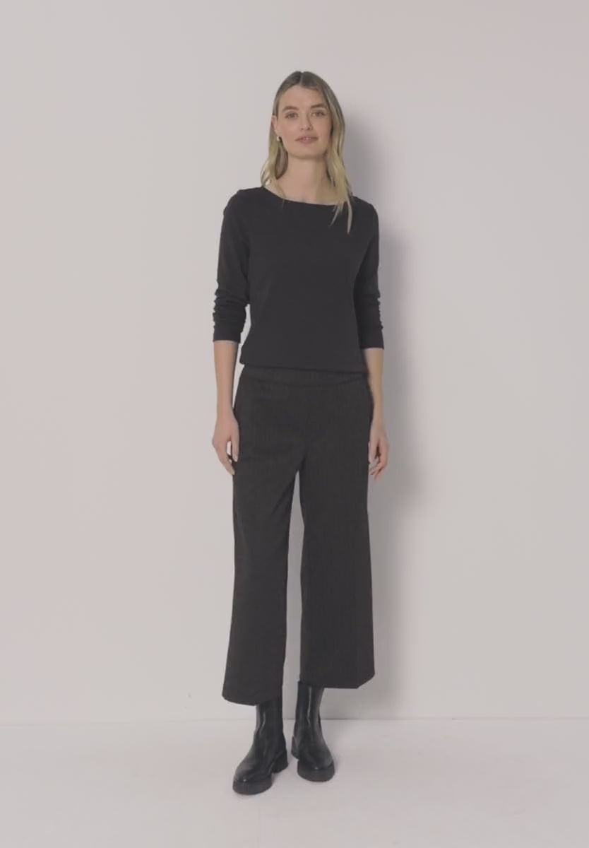 Street One Basic shirt New Lanea 324176 – langærmet bluse med bådhals