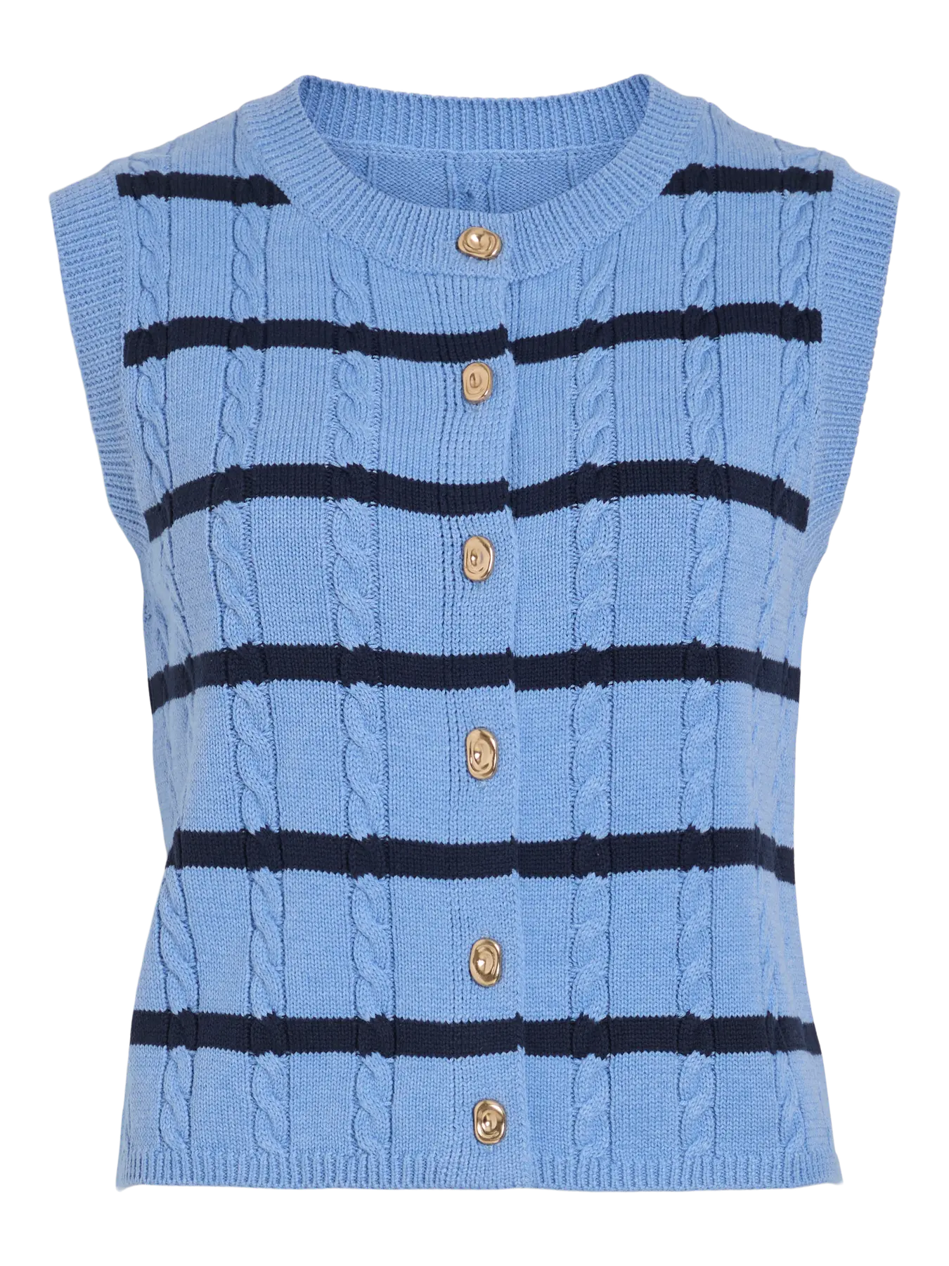 VILA VIVEKSA S/L Vest 14111155 – Frozen Fjord/Navy Blazer