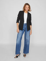 VILA VIHER NEW 3/4 Blazer 14039434 i sort – regular fit, 3/4-ærmer, foret