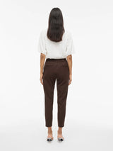 VIVARONE slim fit bukser – høj talje, Coffee Bean