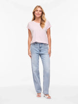 VILA VIDREAMERS T-shirt i cherry blossom med rund hals