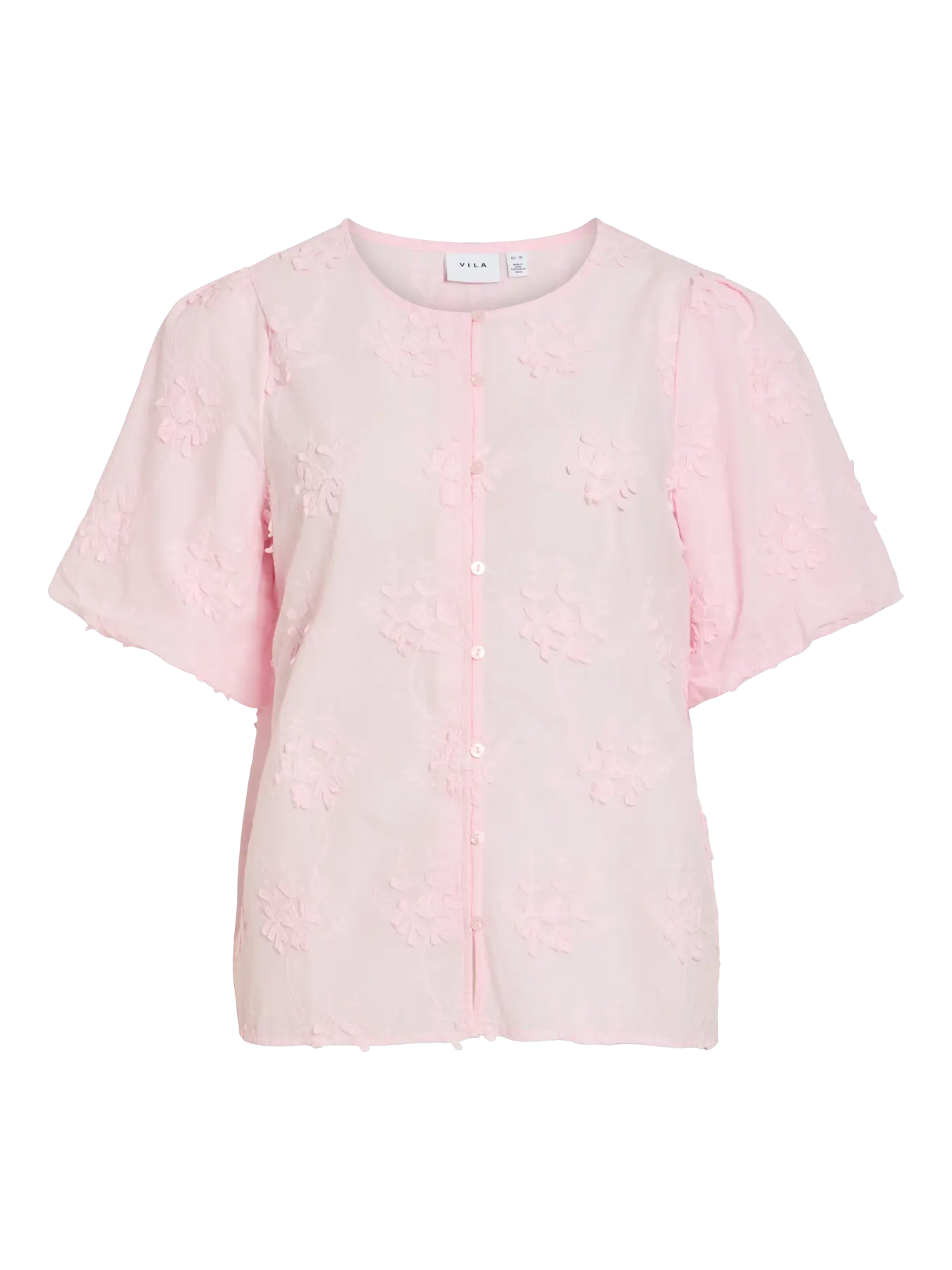 VILA VIANTONETT bluse i cherry blossom med broderi