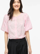 VILA VIANTONETT bluse i cherry blossom med broderi