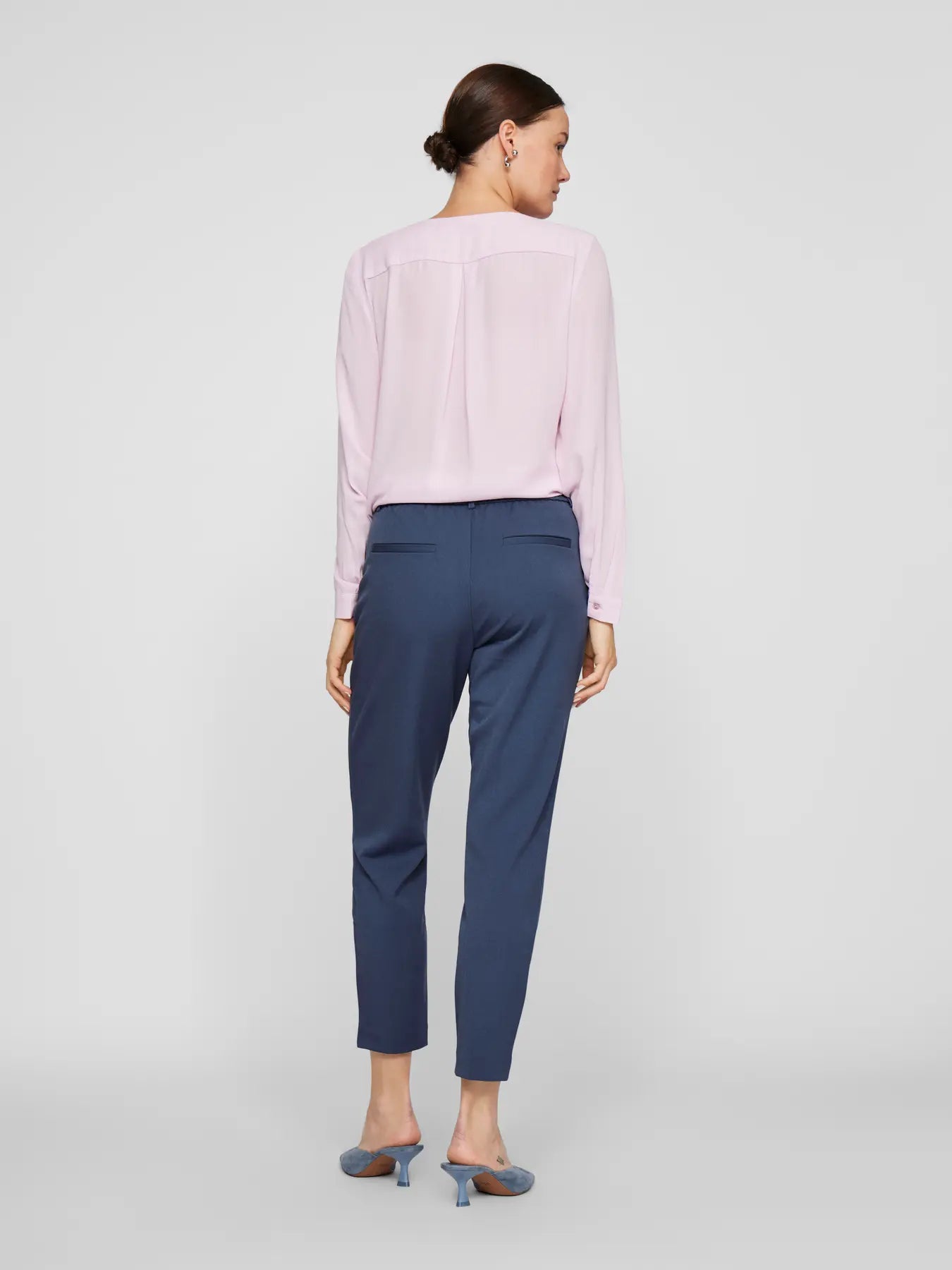 VIVARONE slim fit bukser – høj talje, Vintage Indigo