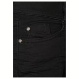 Street One York HW jeans i sort – model 376539 med høj talje og stretch
