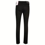 Sorte damejeans fra Street One med ton-i-ton syninger og mørke nitter