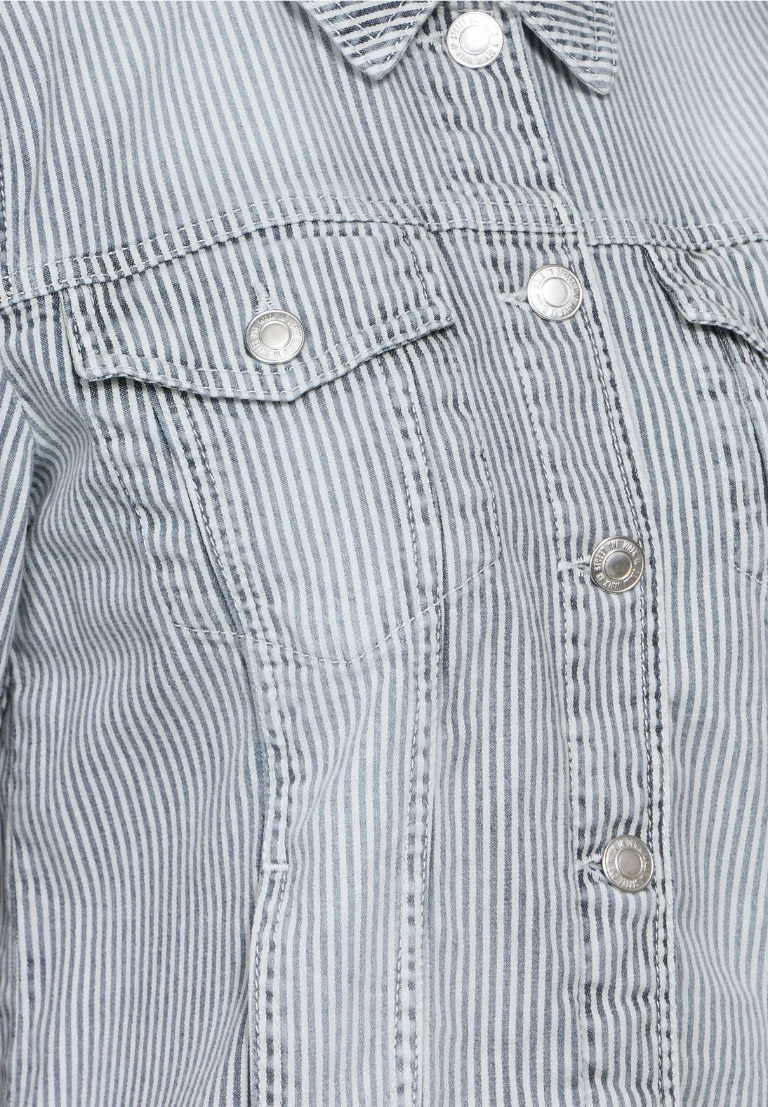 Street One - Denimjakke - stribet