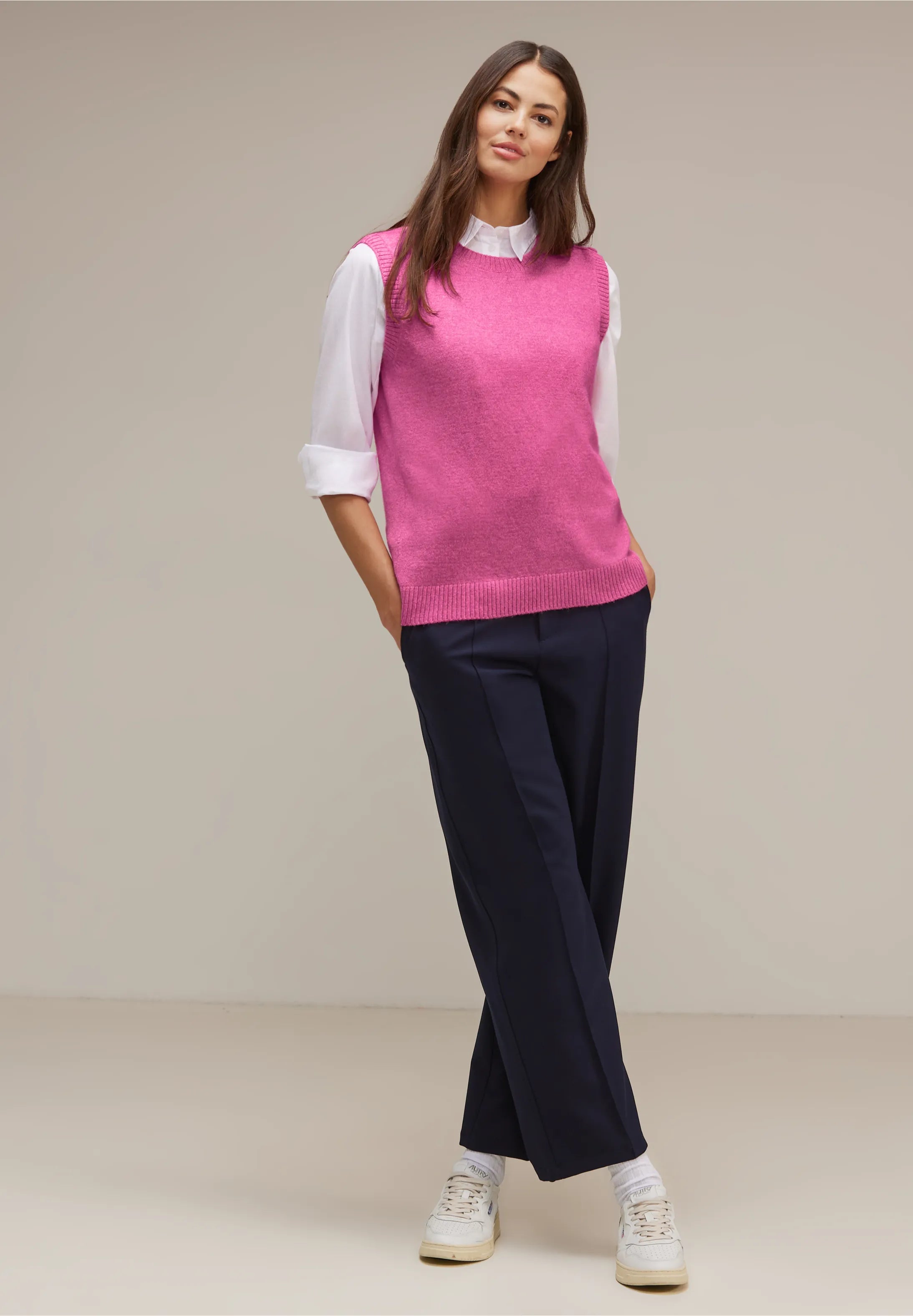 Street One - strik-sweater vest