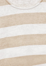 Sommerlig dame T-shirt med striber