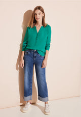 Street One - Basis blouse - Intense Aqua