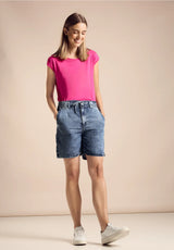 Street One - denim shorts Lyocell - style BONNY, cashual fit, HW