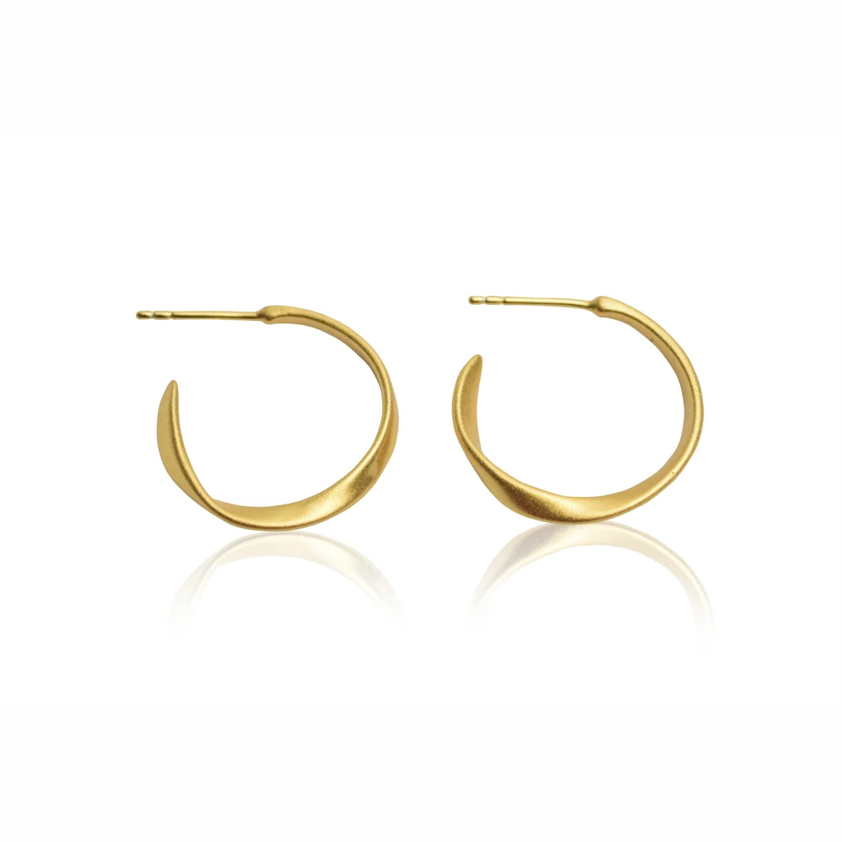 Zefina Twisted Small 14k forgyldte creoler, 2 cm – bestseller med twistet look