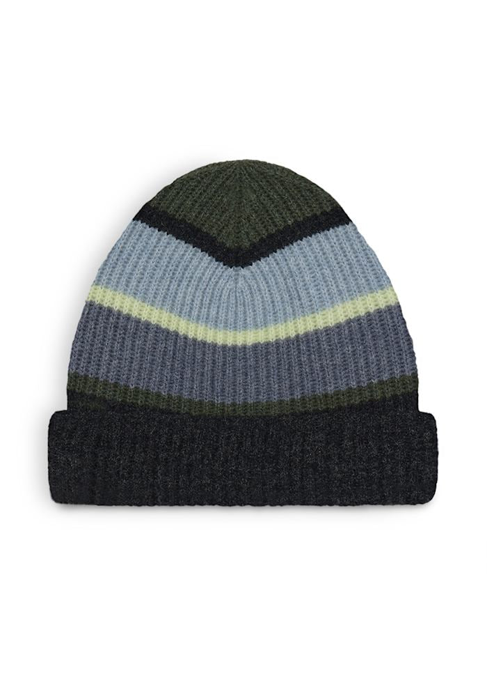 Mansted ADRIENNE hue – 96 Grey, front i ribstrik med striber