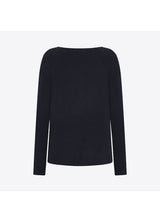 NECTARINE pullover – ryg og pasform, 63 Navy (kort foran, længere bagpå)