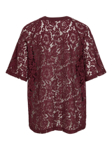 VILA VIOLINE 2/4 Lace T-shirt – Dame T-shirt med blondeærmer