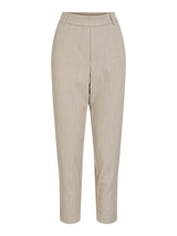 Natural melange slim fit bukser dame high waist