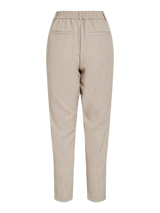 VILA bukser natural melange med stretch komfort