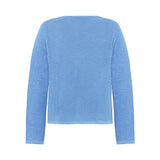 Blå Mansted cardigan i økologisk bomuld