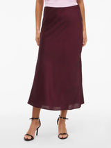 VILA VIELLETTE HW Midi Skirt 14084182 i farven Fig