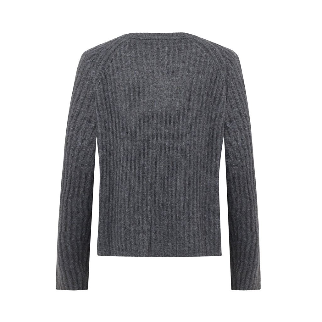 Mansted Zaha yak-uld cardigan i farven Cold Grey